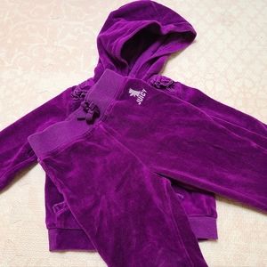 Purple Juicy Couture velour tracksuit